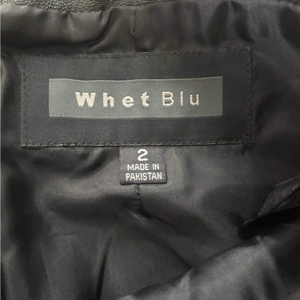 Whet Blu Y2K genuine leather black pants - Picture 3 of 5